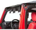 ~(8 lbs. 20X10X10)~ Header Bikini Top; Safari-style Black Diamond Jeep 10-17 Wrangler Unlimited; Safari (extended length); requires 51243-01 channel;
