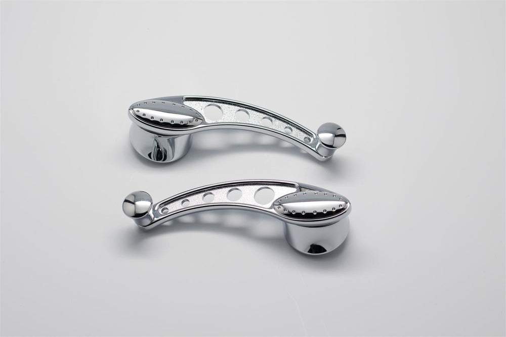 PRO TOURING WINDOW CRANK H&LE SET CHROME 49&UP GM&D