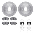 R1 12-23 Dodge Attitude Rear Brake Rotor Set w/Optimum OE Pads and Hardware