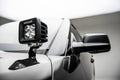 ~(2 lbs. 12X7X7)~ Hood Hinge LED Bracket Black Mild Steel Bolt-On to mount (2) 3 Inch ZROADZ or similar style LED Pod Lights