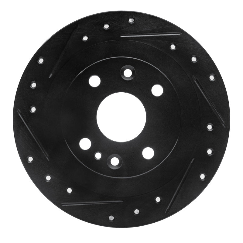 R1 18-19 Volkswagen SAVEIRO (Mexico) Rear Left Drilled & Slotted Black Brake Rotor