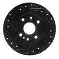 R1 18-19 Volkswagen SAVEIRO (Mexico) Rear Left Drilled & Slotted Black Brake Rotor