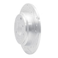 R1 87-90 Acura Legend Rear Right Drilled & Slotted Silver Brake Rotor