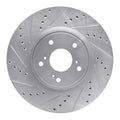 R1 Concepts Brake Rotor Drilled and Slotted Silver Fits Acura ILX