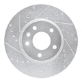 R1 11-25 Buick Encore GX Front Left Drilled & Slotted Silver Brake Rotor