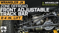 Zone Offroad 99-04 Jeep JK Front Adjustable Track Bar for 0-4in Lift