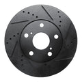 R1 92-06 Lexus ES300 Front Right Drilled & Slotted Black Brake Rotor