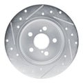R1 19-25 Toyota Corolla (Mexico) Rear Right Drilled & Slotted Silver Brake Rotor