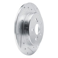 R1 19-25 Toyota Corolla (Mexico) Rear Right Drilled & Slotted Silver Brake Rotor