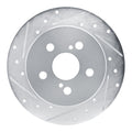 R1 Concepts Brake Rotor Drilled and Slotted Silver