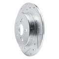R1 Concepts Brake Rotor Drilled and Slotted Silver