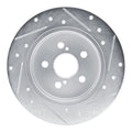R1 Concepts Brake Rotor Drilled and Slotted Silver