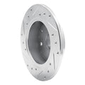 R1 1981-1985 Mazda RX-7 Rear Right Drilled & Slotted Silver Brake Rotor