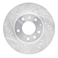 R1 03-05 Mazda 6 Front Left Drilled & Slotted Silver Brake Rotor