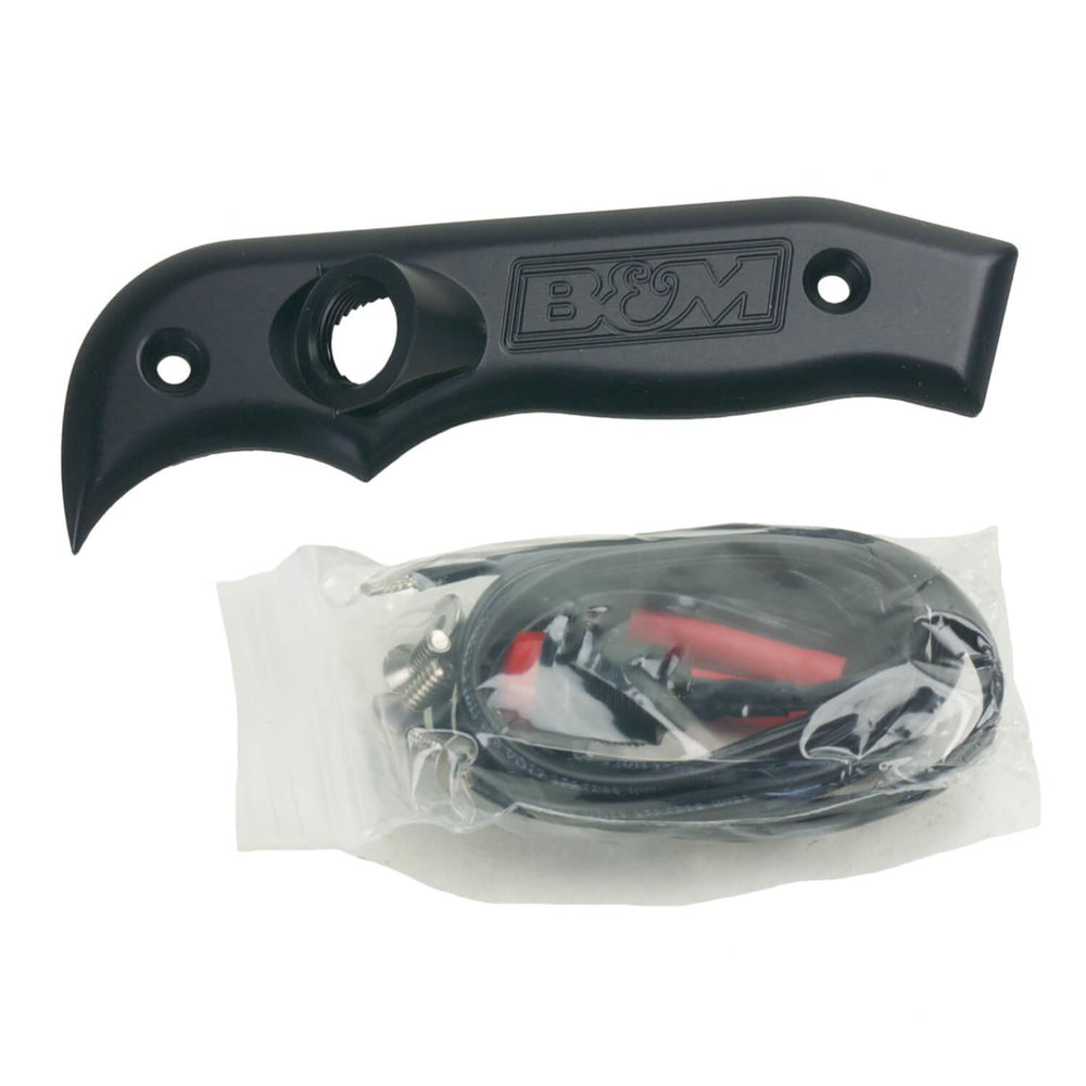 MAGNUM GRIP SDE PLT W/BTN, LEFT, BLACK