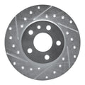 R1 91-95 Alfa Romeo 164 Rear Left Drilled & Slotted Silver Brake Rotor