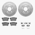 R1 98-02 Honda Accord Rear Carbon Coated Brake Rotor Set w/Optimum OE Pads and Hardware