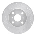 R1 92-95 Toyota Paseo Front Left Drilled & Slotted Silver Brake Rotor