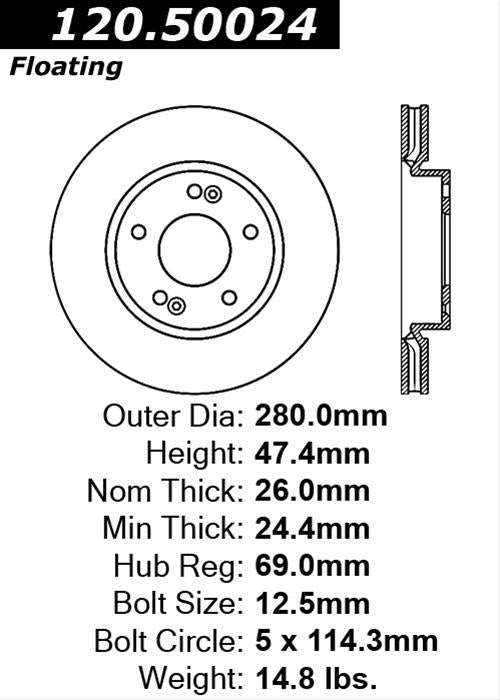 Centric Performance Brake Rotor