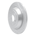 DFC 06-12 Mercedes-Benz ML320 Rear Right Drilled & Slotted Silver Brake Rotor
