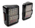 Raxiom 07-18 Jeep Wrangler JK Axial Series Lux LED Tail Lights- Blk Housing (Clear Lens)