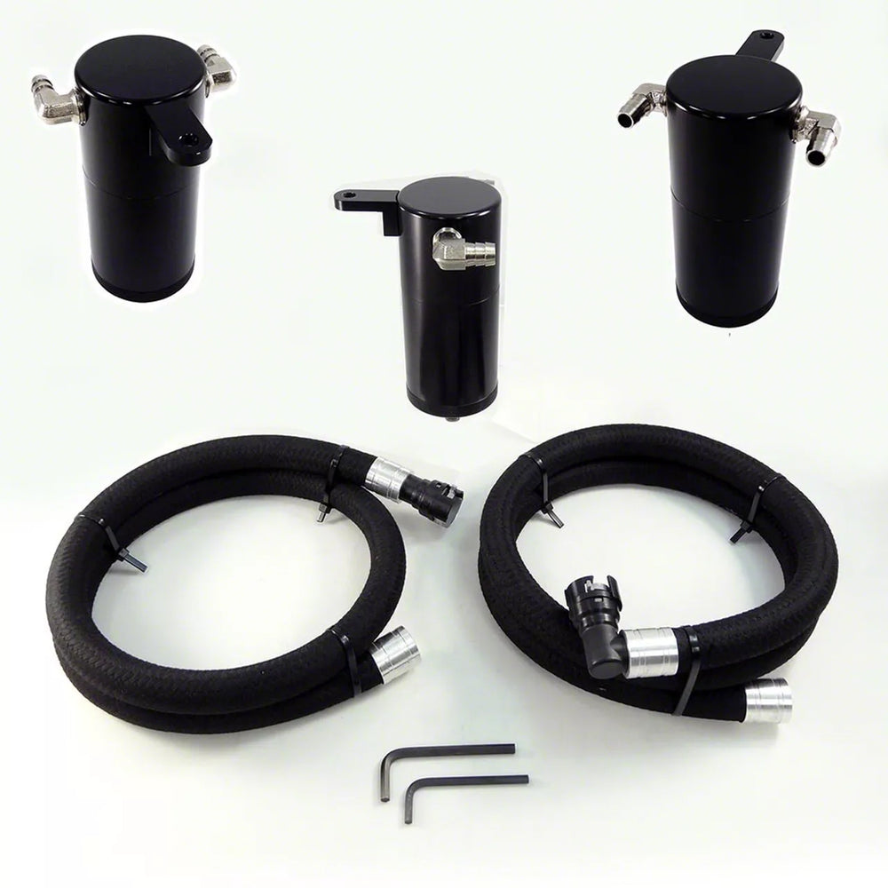 ~(2 lbs. 9X7X5)~ 11-14 Mustang GT Passenger Billet Oil Catch Can - Satin