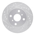 R1 Concepts Brake Rotor Drilled and Slotted Silver Fits Chevrolet Nova