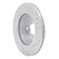 R1 Concepts Brake Rotor Drilled and Slotted Silver Fits Chevrolet Nova