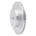R1 Concepts Brake Rotor Drilled and Slotted Silver Fits Chevrolet Nova