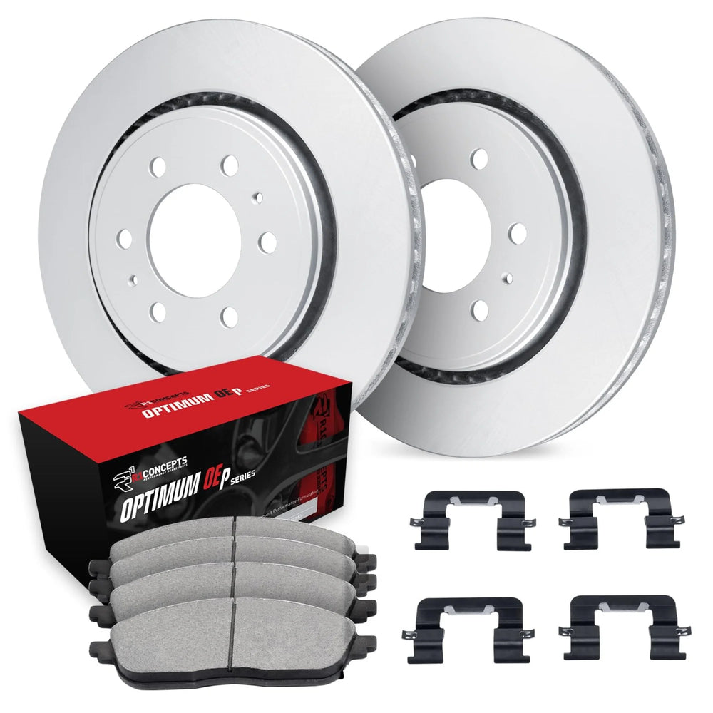 R1 90-93 Mazda Miata Front Carbon Coated Brake Rotor Set w/Optimum OE Pads and Hardware