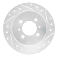 R1 Concepts Brake Rotor Drilled and Slotted Silver Fits Nissan NX