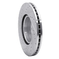 DFC 07-18 Land Rover Range Rover Evoque Front Right Drilled & Slotted Silver Brake Rotor