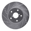 R1 15-19 Subaru Legacy Front Left Drilled & Slotted Silver Brake Rotor