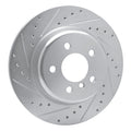 DFC 11-16 BMW 535i Rear Left Drilled & Slotted Silver Brake Rotor