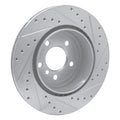 DFC 11-16 BMW 535i Rear Left Drilled & Slotted Silver Brake Rotor
