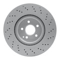 R1 Concepts GEOSPEC Coated Rotor - Drilled Fits Mercedes-Benz CL550