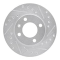 R1 80-08 Audi 4000 Front Right Drilled & Slotted Silver Brake Rotor
