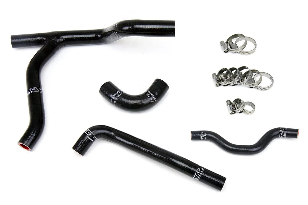 HPS Performance Black Reinforced Silicone Radiator Hose Kit Coolant for Kawasaki 06-08 KX250F