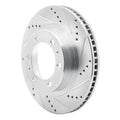 DFC 05-23 Toyota Tacoma Front Right Drilled & Slotted Silver Brake Rotor