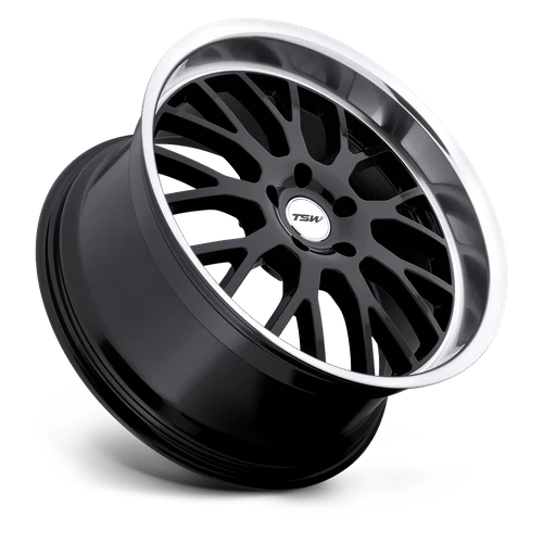 ~(32 lbs. 20X20X11)~ TSW TREMBLANT 18x9.5 5/120 ET20 CB76.1 GLOSS BLACK W/MIRROR CUT LIP