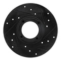 R1 63-79 Austin Healey Sprite Front Right Drilled & Slotted Black Brake Rotor