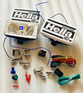 Hella 450 H3 12V SAE/ECE Fog Lamp Kit Clear - Rectangle (Includes 2 Lamps)