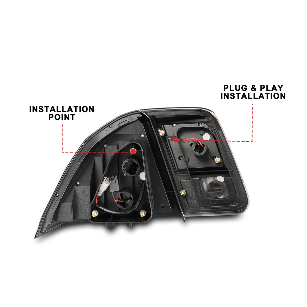 Winjet black tail light