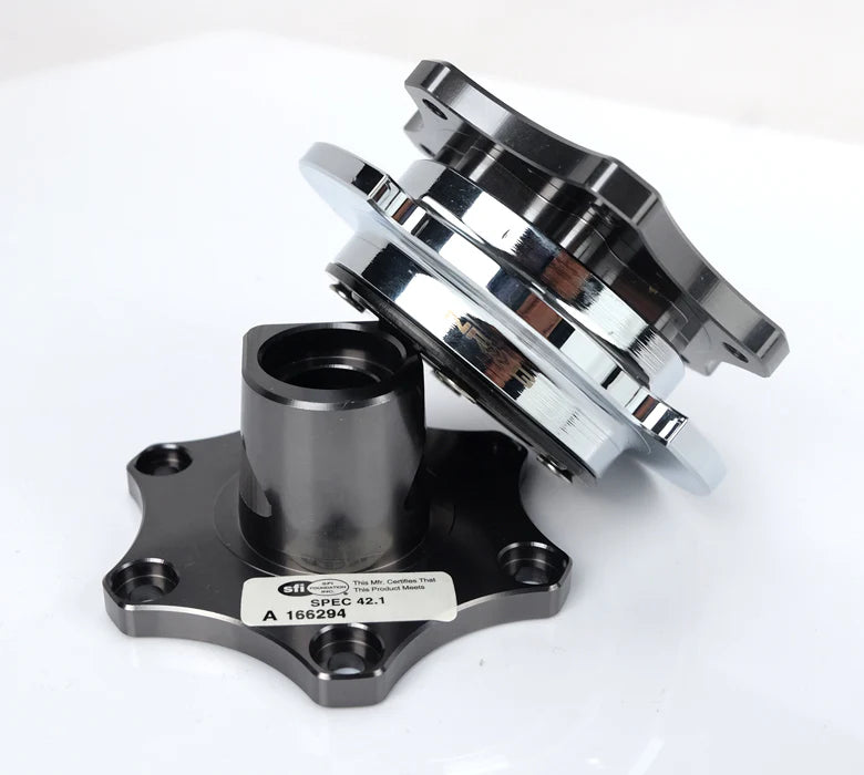 NRG Quick Release SFI SPEC 42.1 - Gun Metal Body / Chrome Shinny Ring