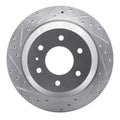 R1 02-09 Buick Rainier Rear Left Drilled & Slotted Silver Brake Rotor