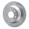 R1 02-09 Buick Rainier Rear Left Drilled & Slotted Silver Brake Rotor