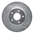 R1 Concepts Brake Rotor Drilled and Slotted Silver Fits Nissan Altima