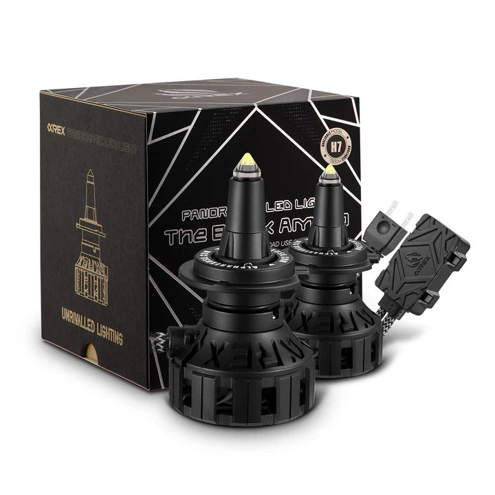 AlphaRex Black Ammo Panoramic LED Light Bulbs - 9006