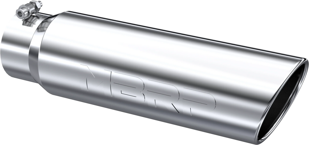 MBRP Universal 5in OD Angled Rolled End 4in Inlet 18in Length T304 Exhaust Tip