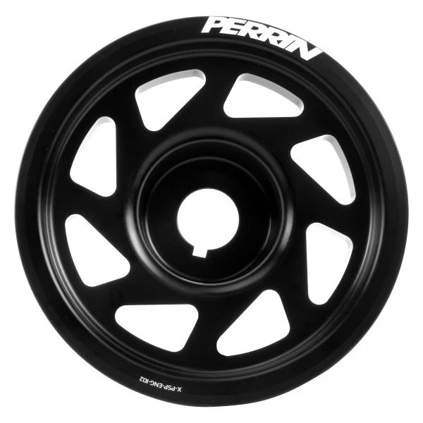 PERRIN 93-14 Subaru Impreza (Incl. 02-14 WRX) / 04-21 STI (w/o AC) Lightened Crank Pulley - Black
